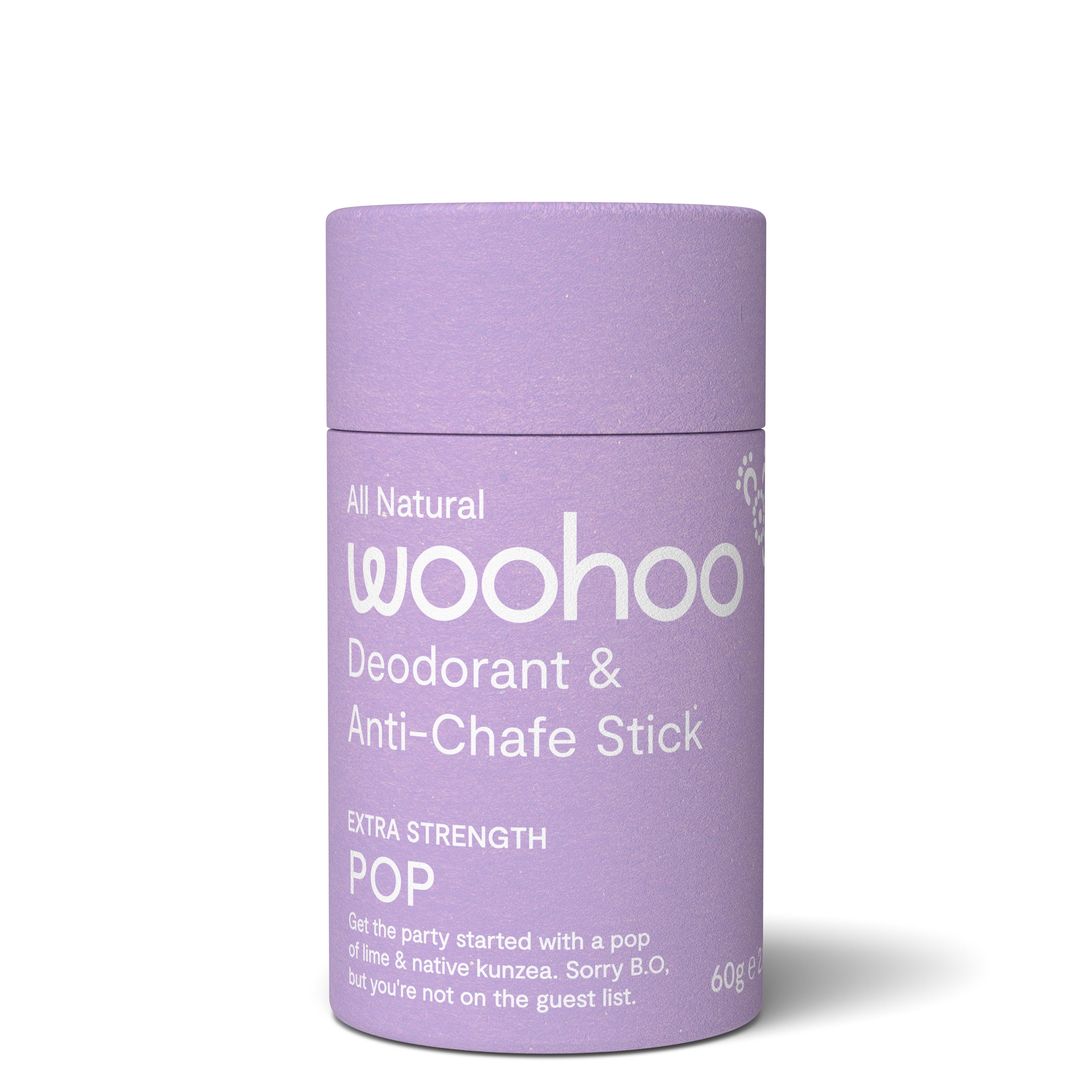 Woohoo All Natural Deodorant Stick 60g - Pop Scent