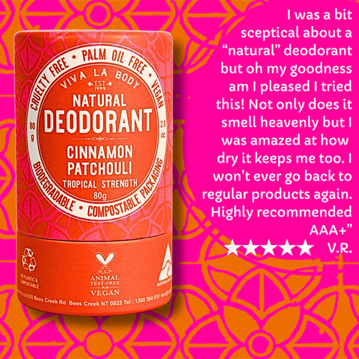 Natural Deodorant Cinnamon & Patchouli - 80g