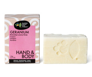 Hand & Body Geranium Bar Soap - 100g