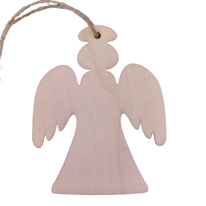 Wooden Angel - Ornament, Keyring, Gift Tag