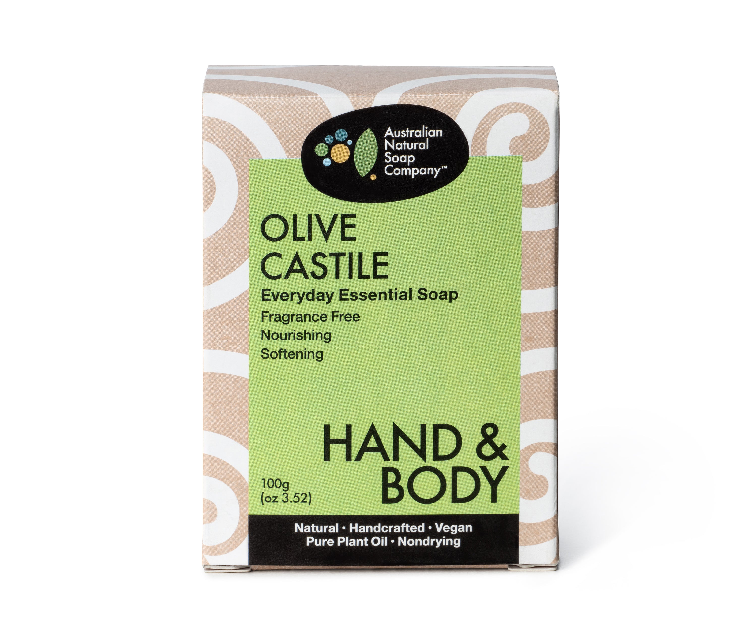 Hand & Body Olive Castile Bar Soap 100g